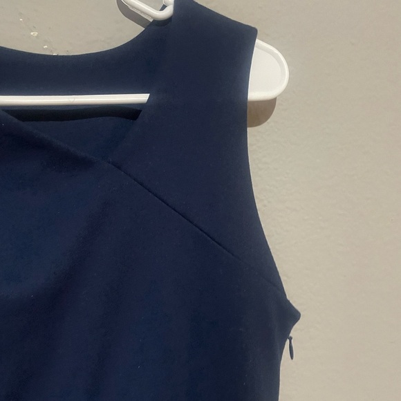 Ted Baker Sz 3 (US 8-10) jersey knit asymmetrical business career sheath dress - Picture 8 of 9